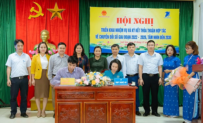 UBND huyện Anh Sơn và VNPT Nghệ An ký kết thỏa thuận hợp tác về chuyển đổi số