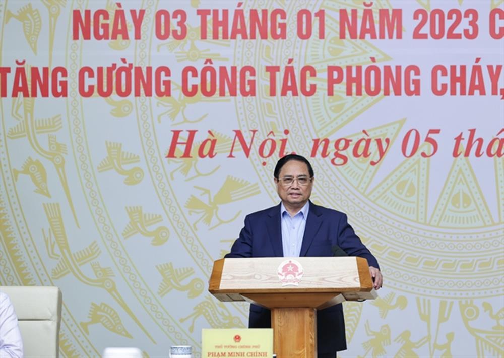 Thủ tướng Chính phủ Phạm Minh Chính phát biểu kết luận Hội nghị. 