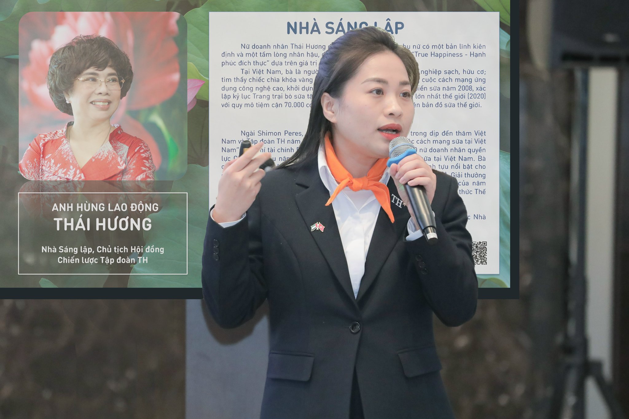 Bà Hoàng Thị Thanh Thủy, Giám đốc Phát triển bền vững Tập đoàn TH chia sẻ kinh nghiệm về thực thi ESG tại doanh nghiệp.