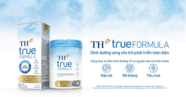 TH true FORMULA gói trọn tinh hoa từ nguồn sữa tươi sạch đạt tiêu chuẩn quốc tế và công thức độc quyền ưu việt