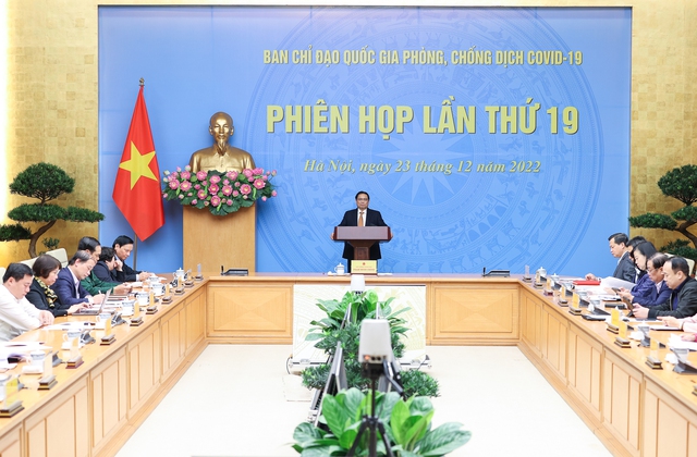 Thủ tướng Phạm Minh Chính, Trưởng Ban Chỉ đạo quốc gia phòng chống dịch COVID-19 chủ trì phiên họp lần thứ 19 của Ban Chỉ đạo 