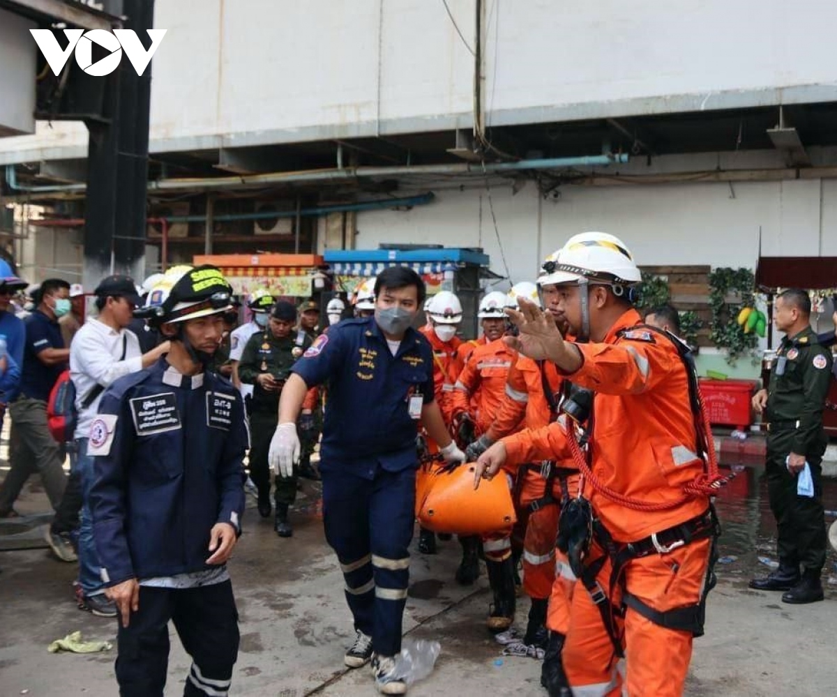 Công tác cứu hộ tại hiện trường vụ cháy