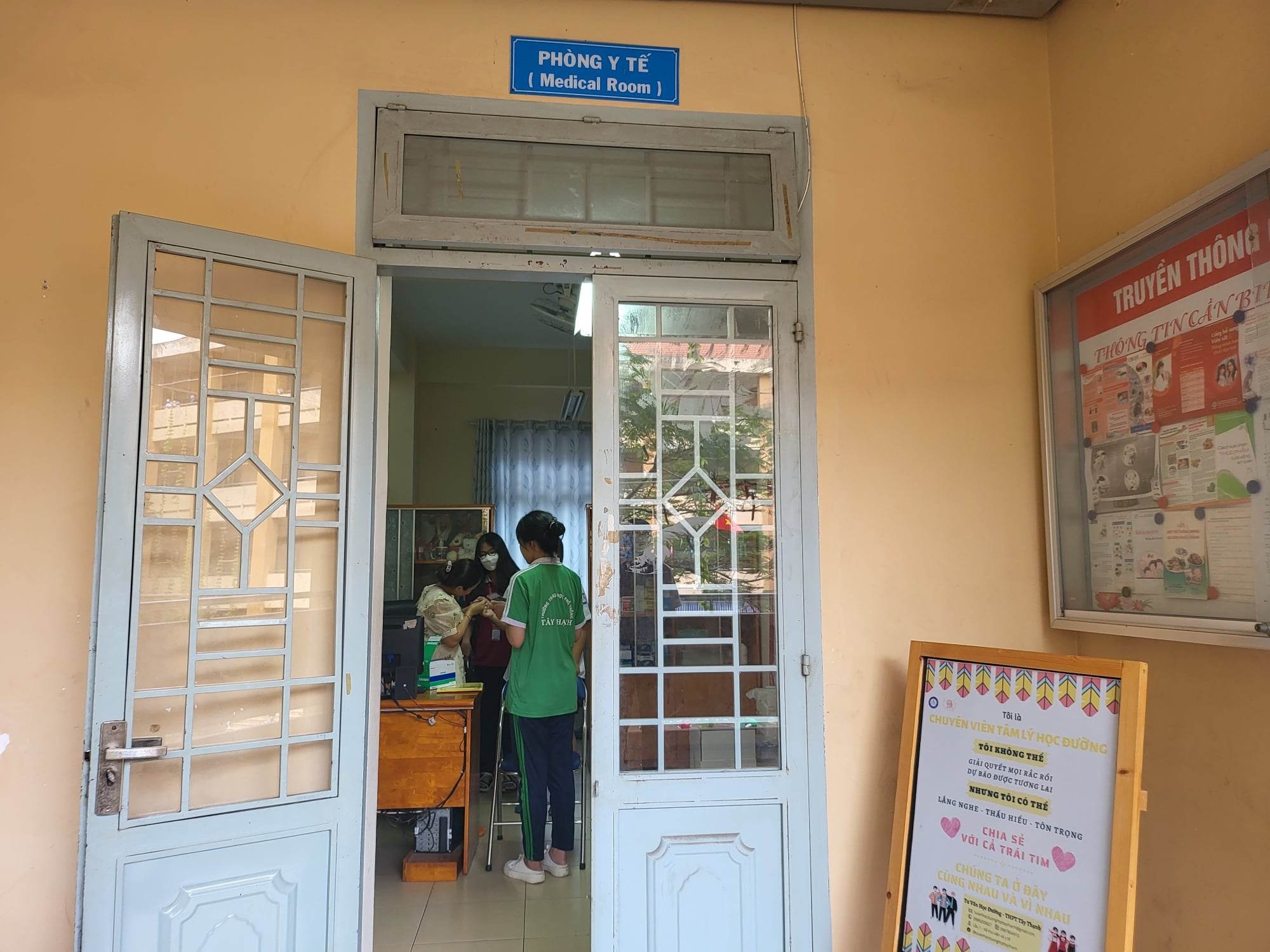 Phòng Y tế, Trường THPT Tây Thạnh (Q.Tân Phú, TP.HCM) (Ảnh: Thanh niên)