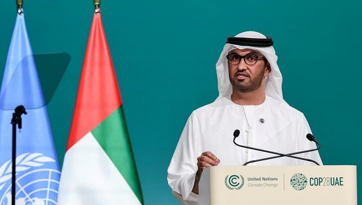 Chủ tịch COP28 - ông Sultan Ahmed al-Jaber phát biểu tại Lễ khai mạc Hội nghị