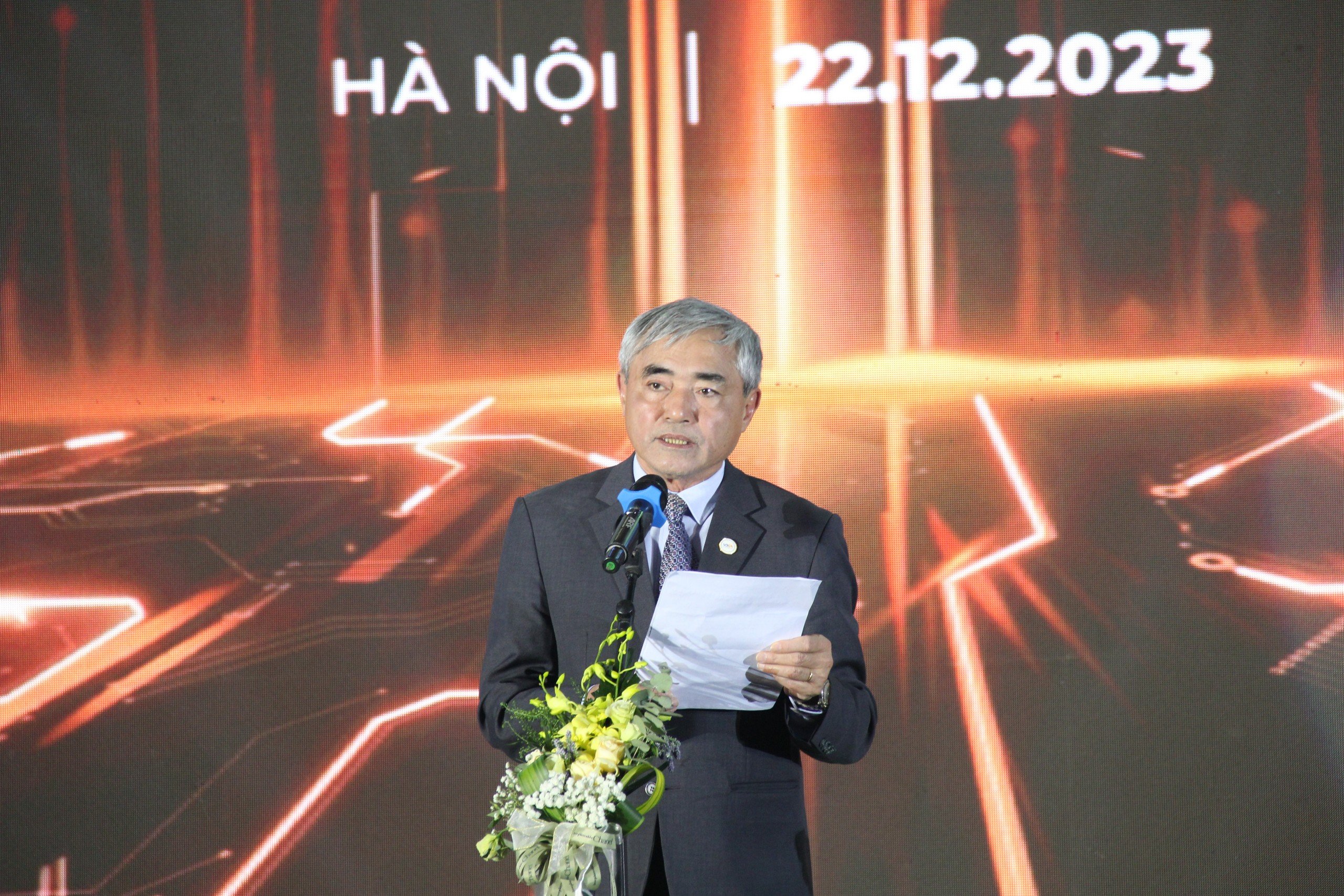 Ông Nguyễn Minh Hồng, Chủ tịch Hội Truyền thông số Việt Nam, Trưởng Ban tổ chức giải thưởng phát biểu