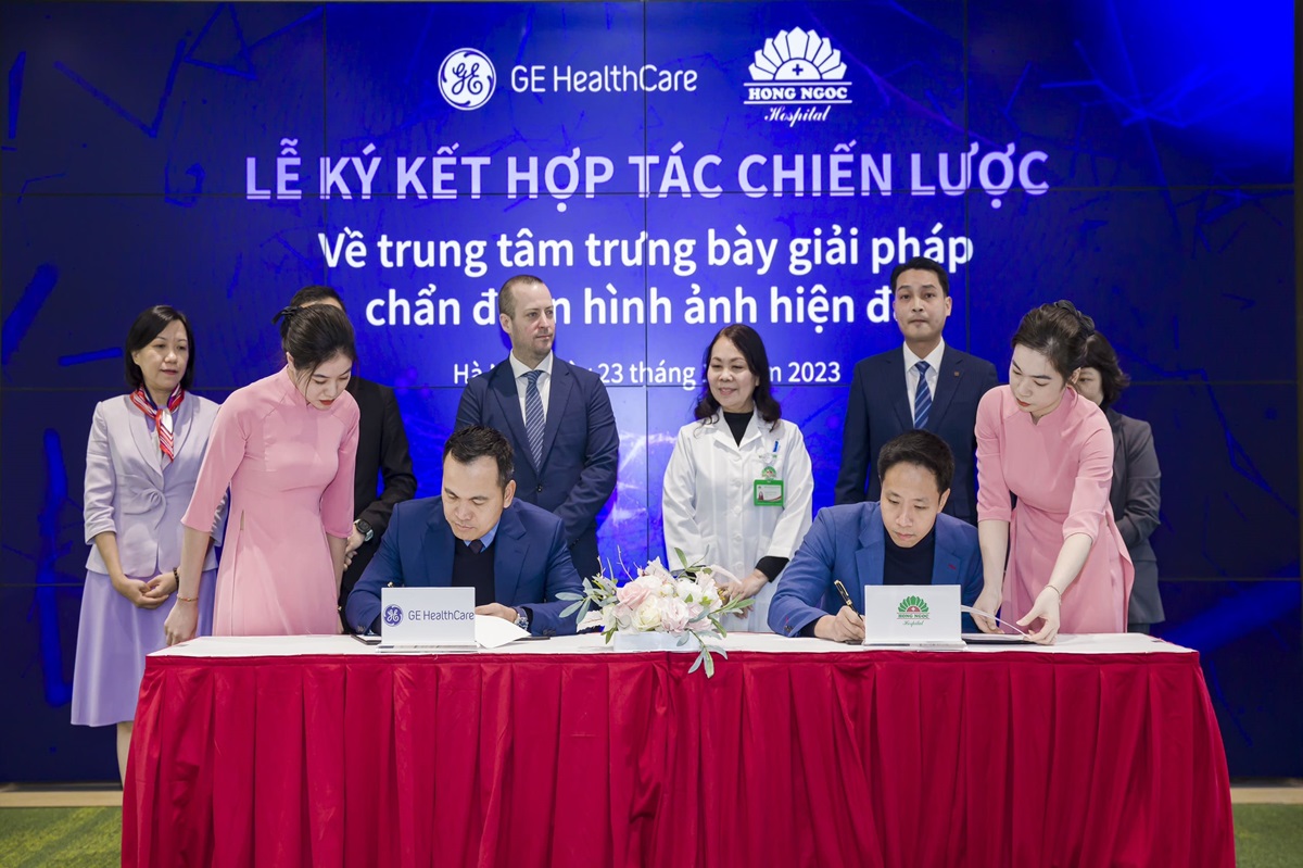 Lễ ký kết hợp tác giữa GE HealthCare và Bệnh viện đa khoa Hồng Ngọc - Phúc Trường Minh