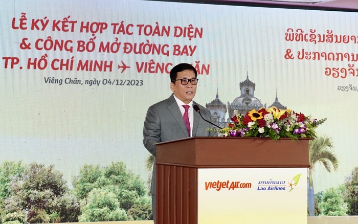 Ông Đinh Việt Phương – Tổng Giám đốc Vietjet phát biểu tại sự kiện