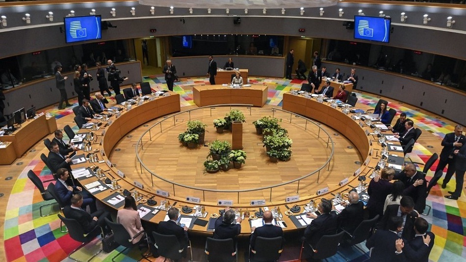 Phòng họp của Hội đồng Liên minh Châu Âu tại Brussels, Bỉ.