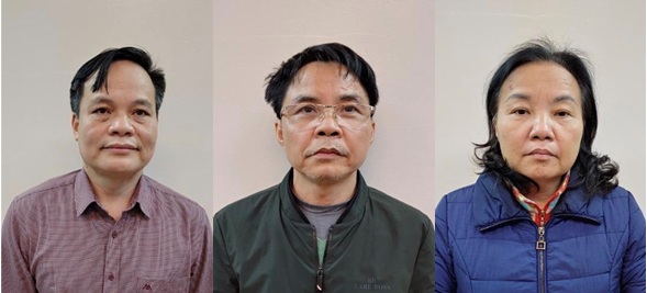 Các đối tượng từ trái sang phải: (1) Lâm Văn Tuấn; (2) Phan Huy Văn; (3) Phan Thị Khánh Vân.