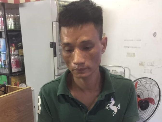 Đối tượng Hà tại cơ quan công an