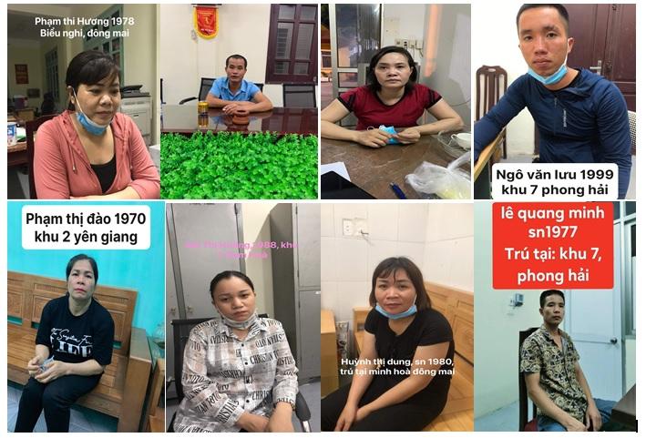 Các đối tượng liên quan đến vụ đánh bạc bị tạm giữ