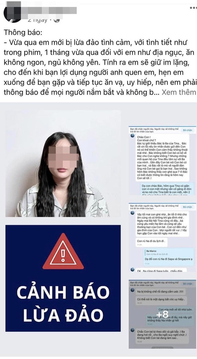 Anh K. bóc phốt V.A trên mạng xã hội để mọi người cảnh giác và đang cùng những nạn nhân khác tập hợp đơn tố cáo cô gái này. Ảnh: Chụp màn hình