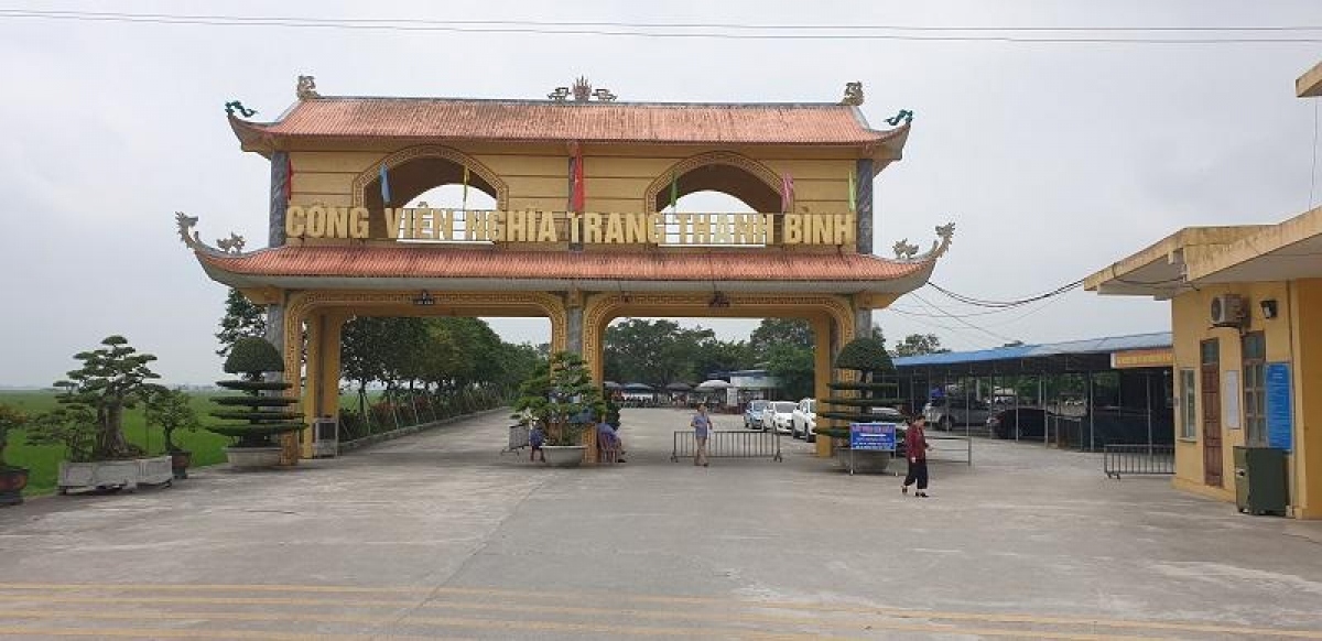 Công viên nghĩa trang Thanh Bình của Công ty CP dịch vụ Tang lễ Hoàng Long tại xã Mỹ Thuận, huyện Mỹ Lộc (Nam Định)