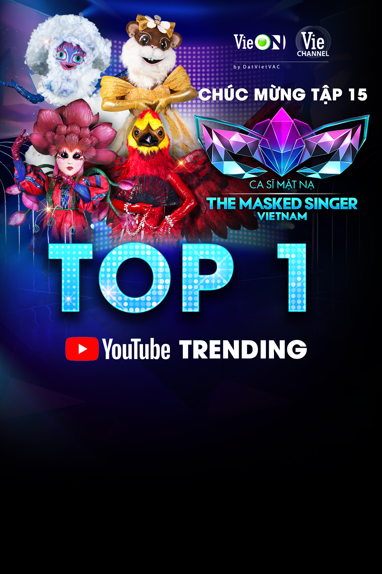 4 tập liên tiếp The Masked Singer Vietnam đạt Top 1 Trending Youtube thần tốc - Ảnh 3.