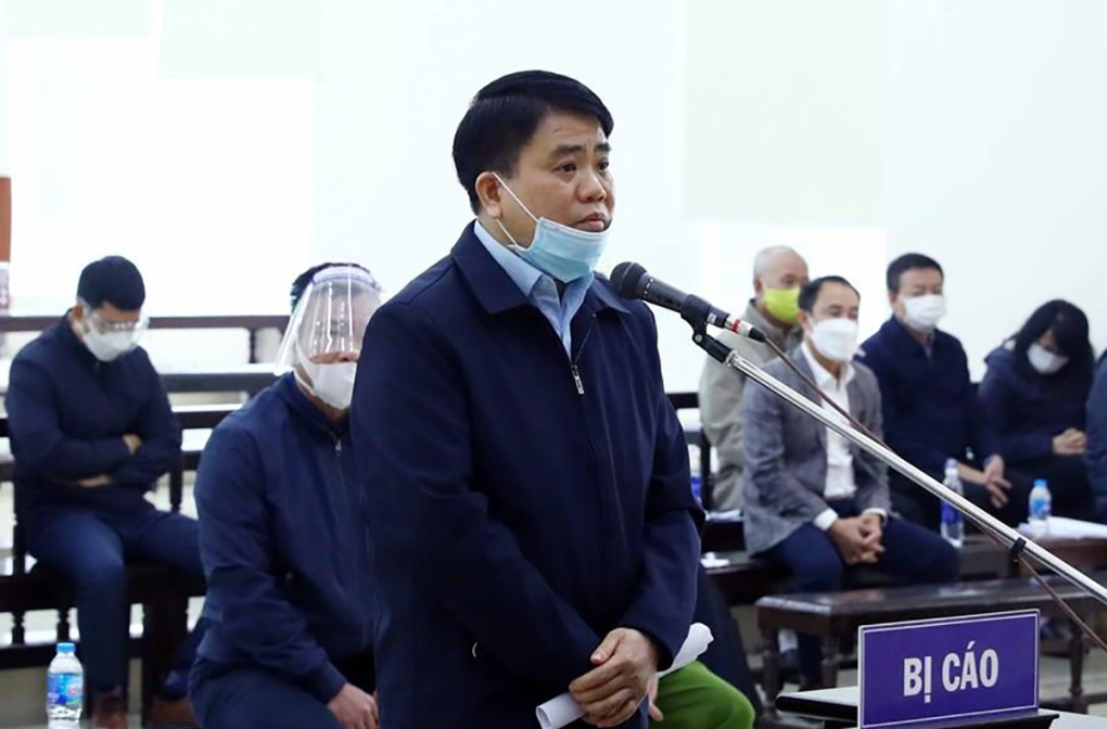 Ông Nguyễn Đức Chung tại phiên toà xét xử sơ thẩm. Ảnh: TTXVN