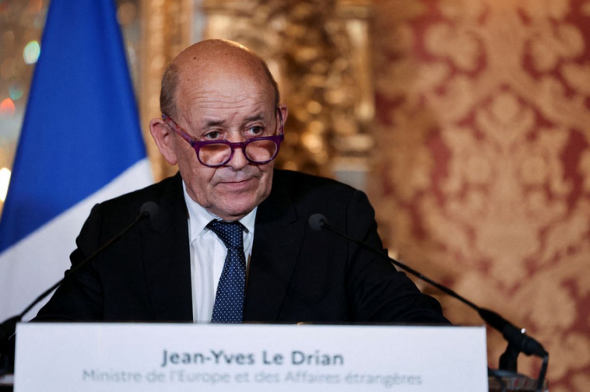 Ngoại trưởng Pháp Jean-Yves Le Drian. Ảnh: Reuters