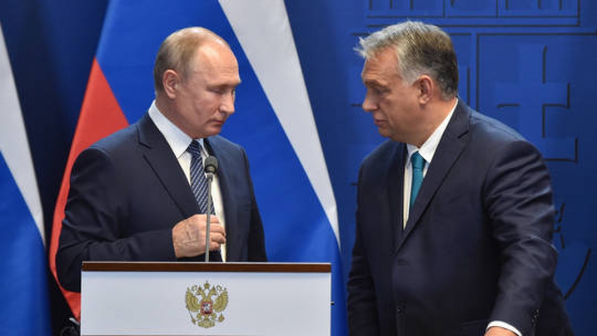 Tổng thống Nga Vladimir Putin và Thủ tướng Hungary Viktor Orban ở Budapest, Hungary năm 2019. Ảnh: AFP