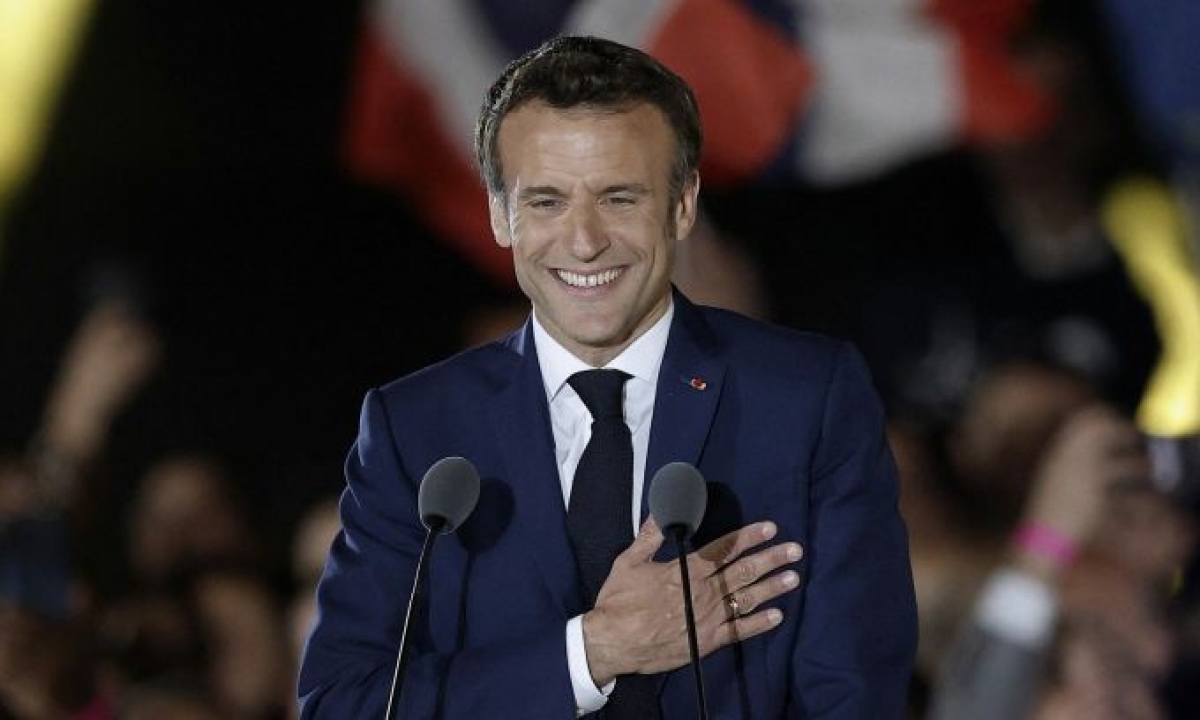 Tổng thống Macron giành chiến thắng trong cuộc bầu cử Pháp. Ảnh: Reuters