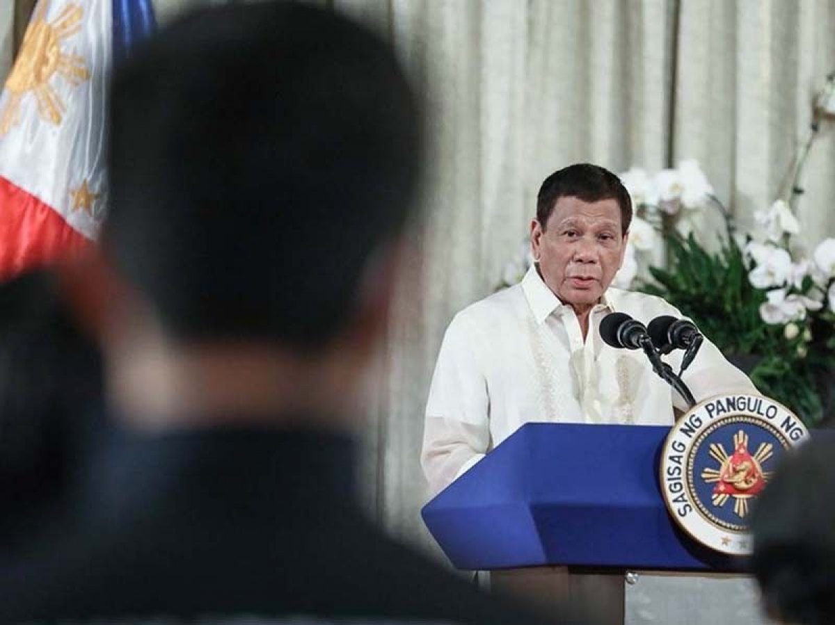 Tổng thống Philippines phát biểu tại lễ vinh danh các vận động viên SEA Games 31. Ảnh: Philstar
