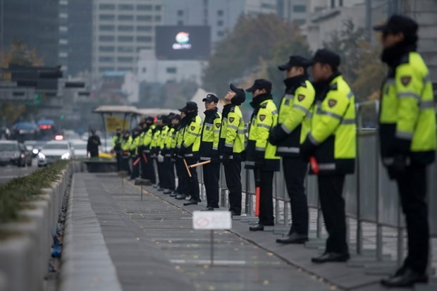 Cảnh sát Hàn Quốc. (Nguồn: AFP/TTXVN)