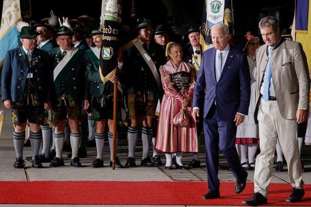 Tổng thống Mỹ Biden đến Munich dự hội nghị thượng đỉnh G7. (Nguồn: Reuters)
