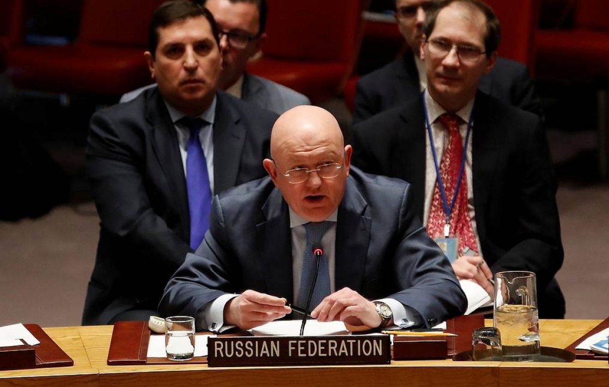 Đại sứ Nga tại Liên Hợp Quốc Vasily Nebenzya. Ảnh: Reuters