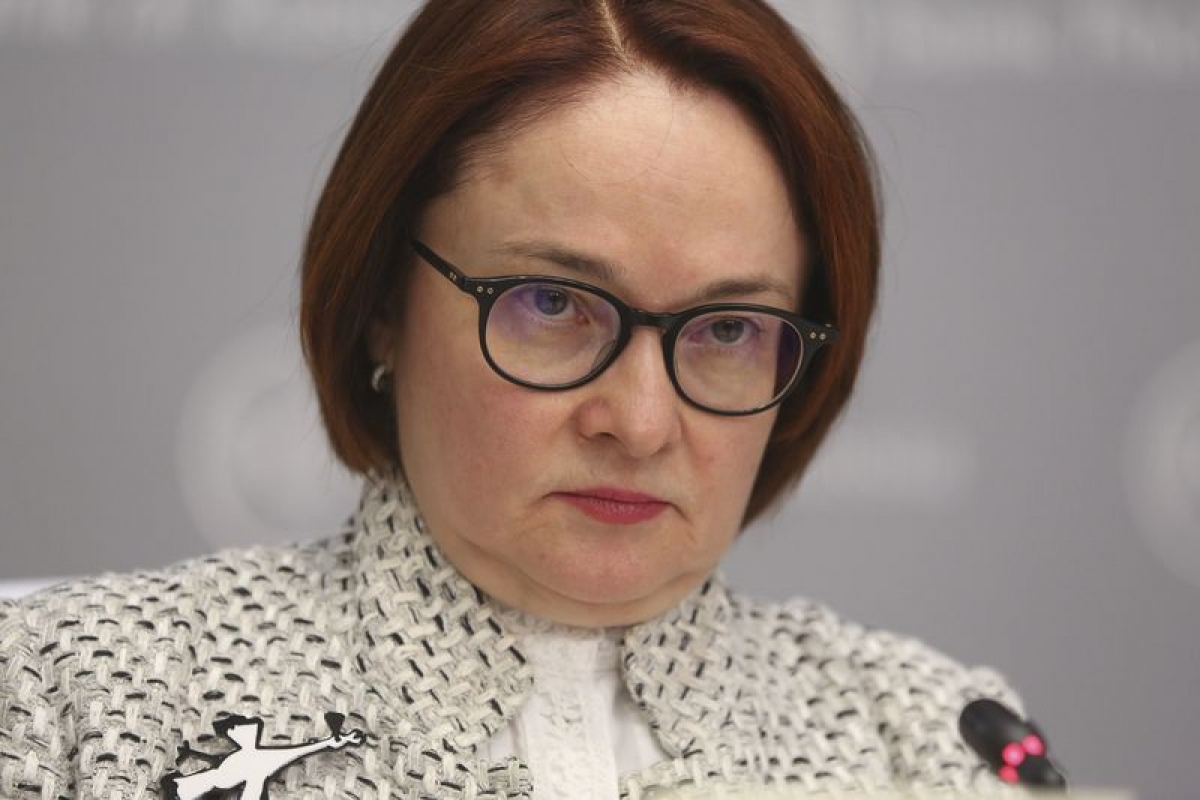 Elvira Nabiullina, người giám sát các nỗ lực của chính quyền Nga để bảo vệ Điện Kremlin khỏi các lệnh trừng phạt của phương Tây (Ảnh: Bloomberg)