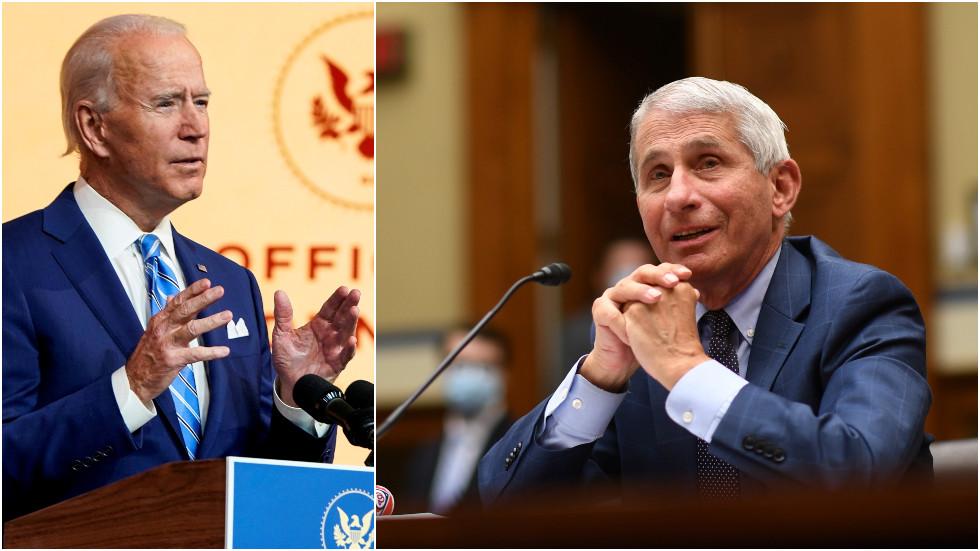 Tổng thống đắc cử Joe Biden và nhà miễn dịch học Anthony Fauci