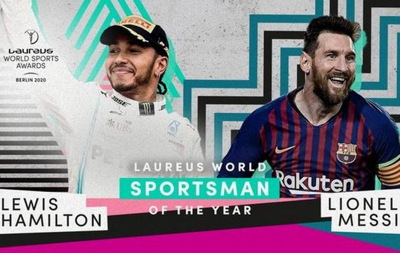 Messi lần đầu đoạt giải “Oscar Thể thao” cùng Lewis Hamilton!