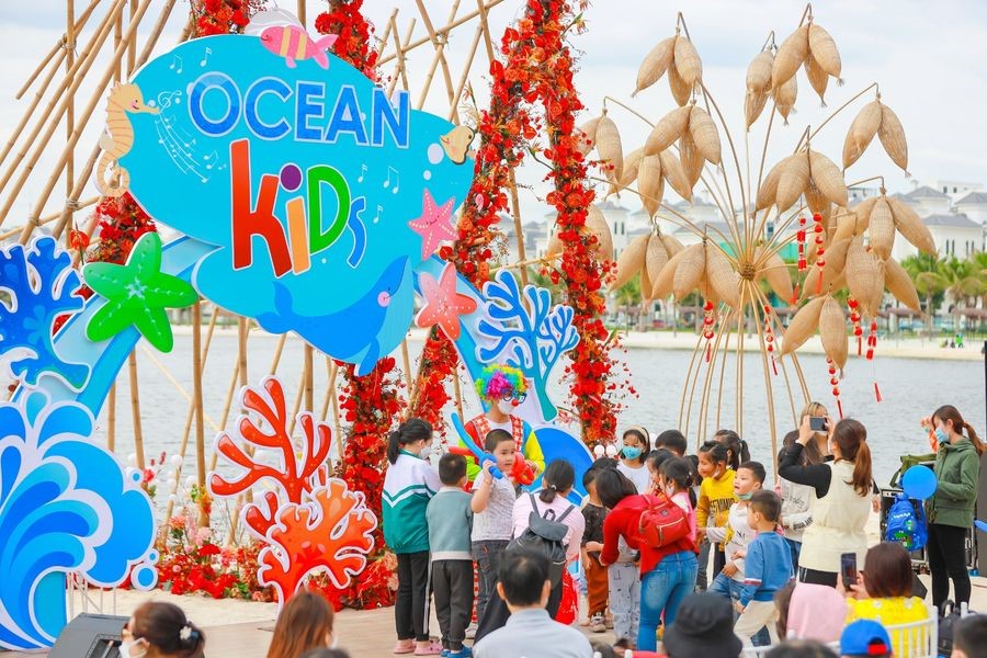 Các cư dân nhí tham gia sự kiện Ocean Kid
