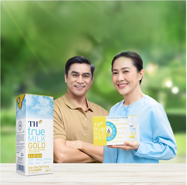 TH true MILK GOLD – sản phẩm sữa tươi với công thức dinh dưỡng cho người lớn tuổi đầu tiên tại Việt Nam.
