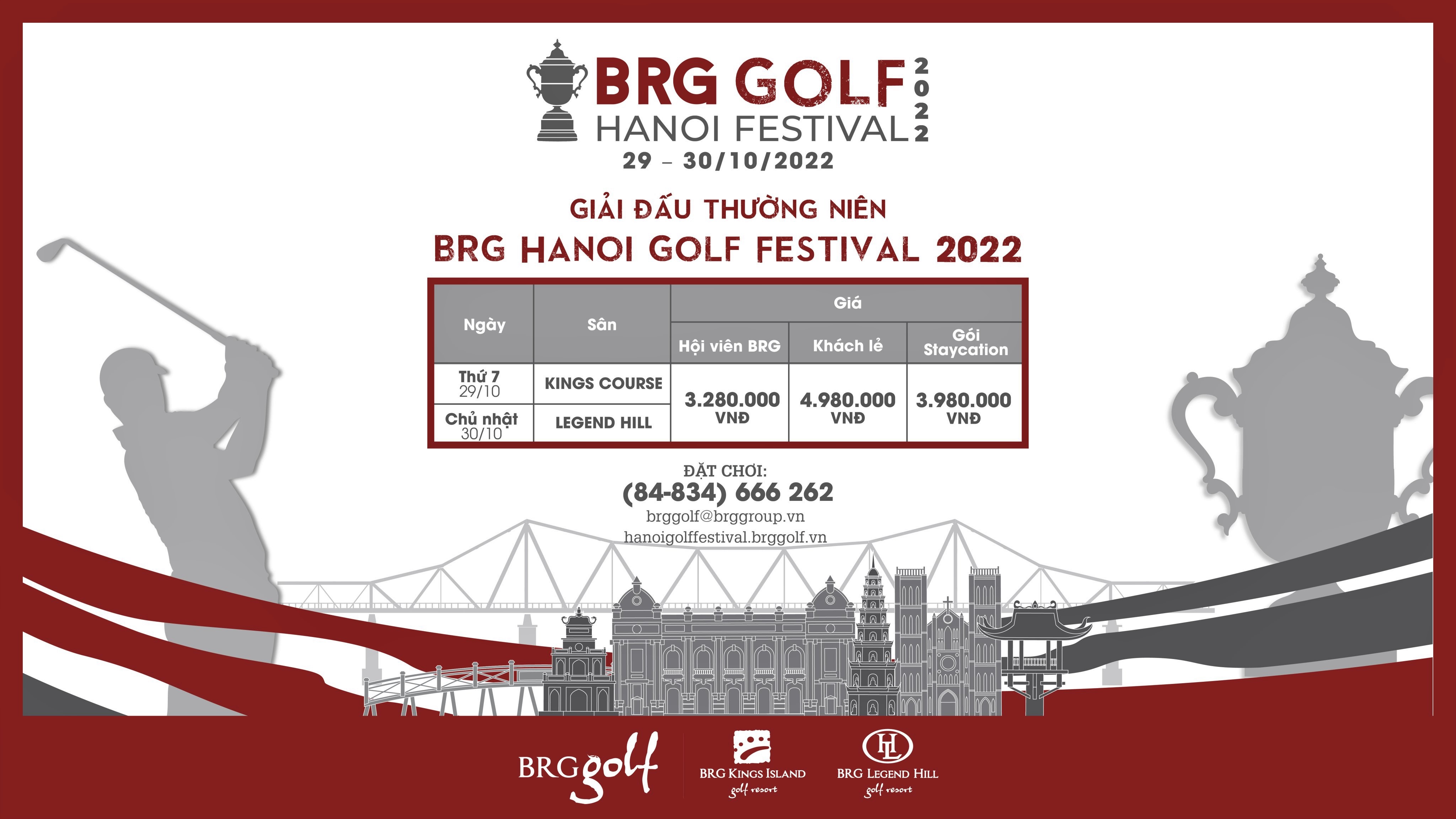 Banner giải đấu 2022 BRG Golf Hanoi Festival