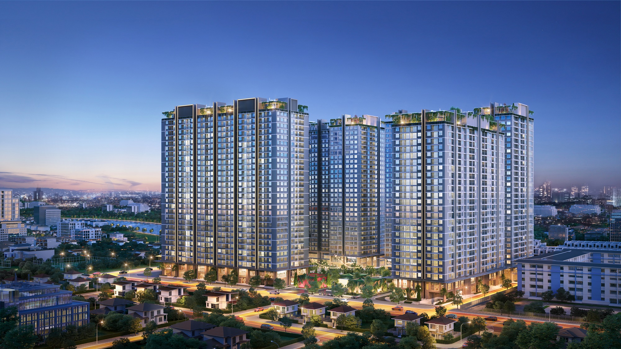 Dự án Hanoi Melody Residences có 3 tầng hầm đỗ xe phục vụ cư dân.