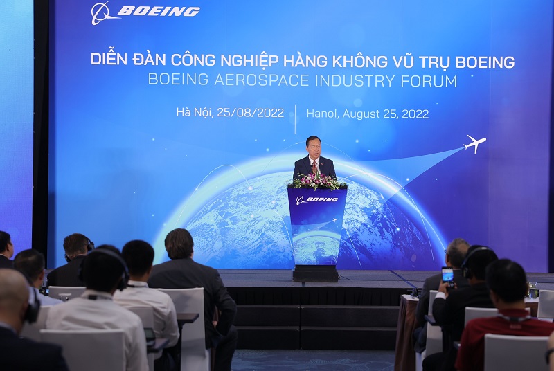 Ông Michael Nguyễn, Giám đốc Boeing Việt Nam phát biểu tại Diễn đàn.