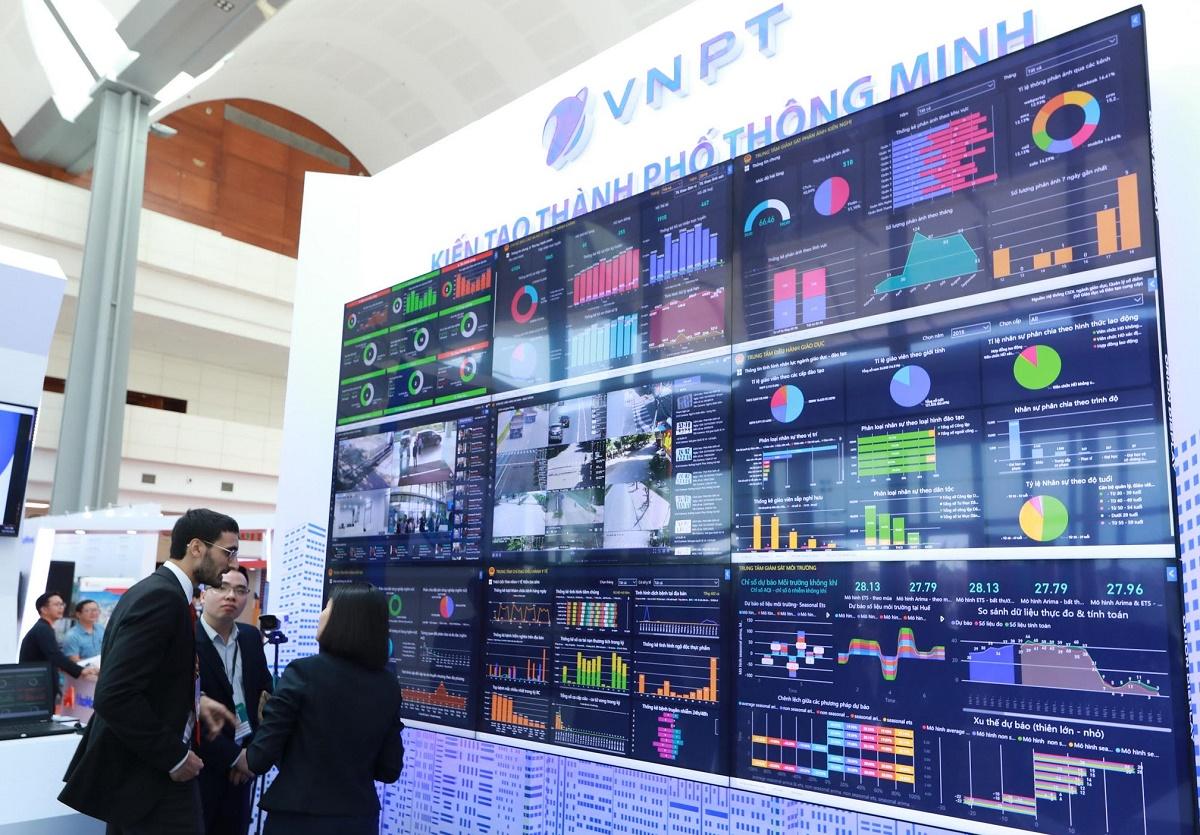 Tại ASEAN Smart Cities Summit & Expo 2020, khách tham quan có thể trải nghiệm những chức năng cơ bản của IOC tại gian trình diễn của VNPT.