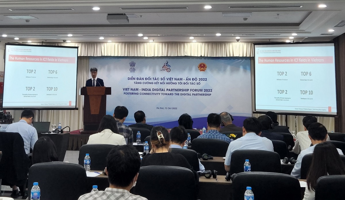 Toàn cảnh diễn đàn Đối tác số Việt Nam - Ấn Độ 2022 với chủ đề “Tăng cường kết nối hướng tới Đối tác số” 