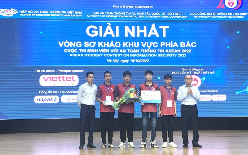 Giải Nhất thuộc về đội KMA.L3N0V0 đến từ Học viện Kỹ thuật mật mã. Đây cũng là đội được Ban Tổ chức công bố sẽ tham dự cuộc thi Cyber SEA Game 2022 tại Thái Lan vào ngày 10/11.