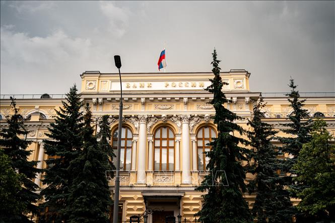 Trụ sở Ngân hàng Trung ương Nga tại Moskva. Ảnh: AFP/TTXVN