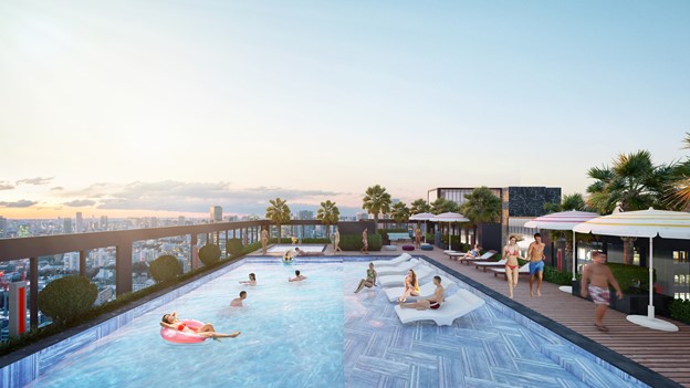 Bể bơi Rooftop - Không gian thư giãn tuyệt vời của cả gia đình 