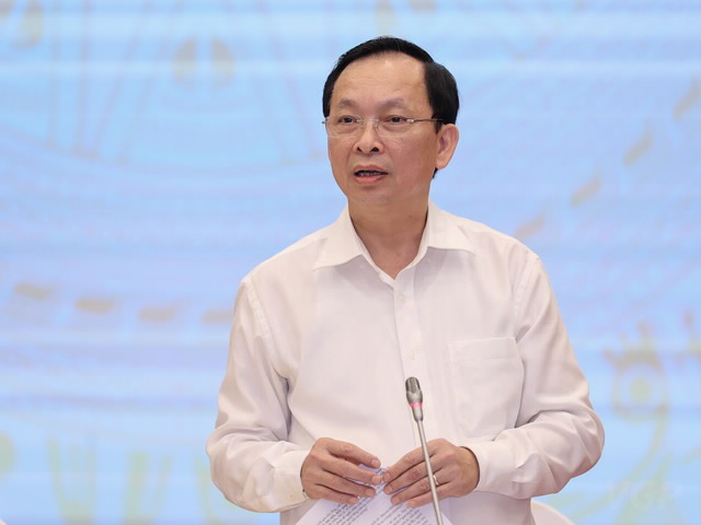 Phó Thống đốc Thường trực NHNN Đào Minh Tú phát biểu tại Họp báo