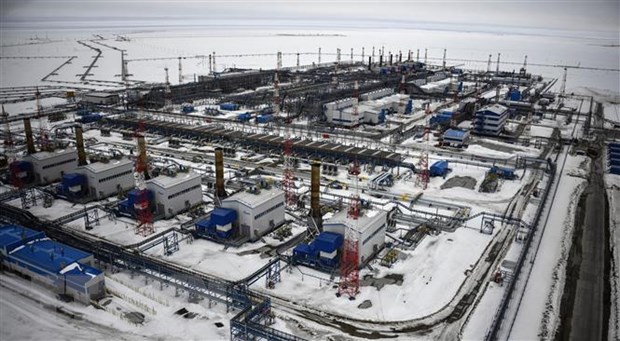 Mỏ khí đốt Bovanenkovo do Tập đoàn năng lượng Gazprom phát triển trên bán đảo Yamal thuộc vùng Tây Bắc Siberia, Nga. (Ảnh: AFP/TTXVN)