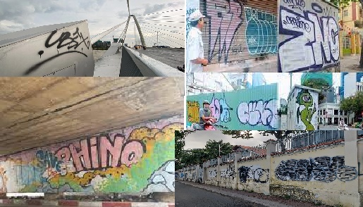Nhiều công trình công cộng, tường nhà... ở TP. Hồ Chí Minh bị vẽ bậy, bôi bẩn