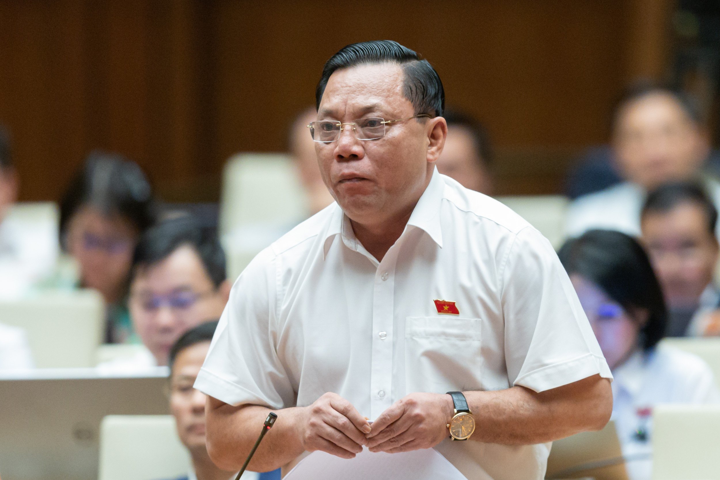 Trung tướng Nguyễn Hải Trung, Giám đốc Công an Thành phố Hà Nội thông tin về vụ án lừa đảo, rửa tiền nhiều nghìn tỷ đồng