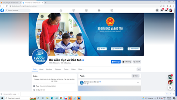Fanpage chính thức của Bộ GDĐT