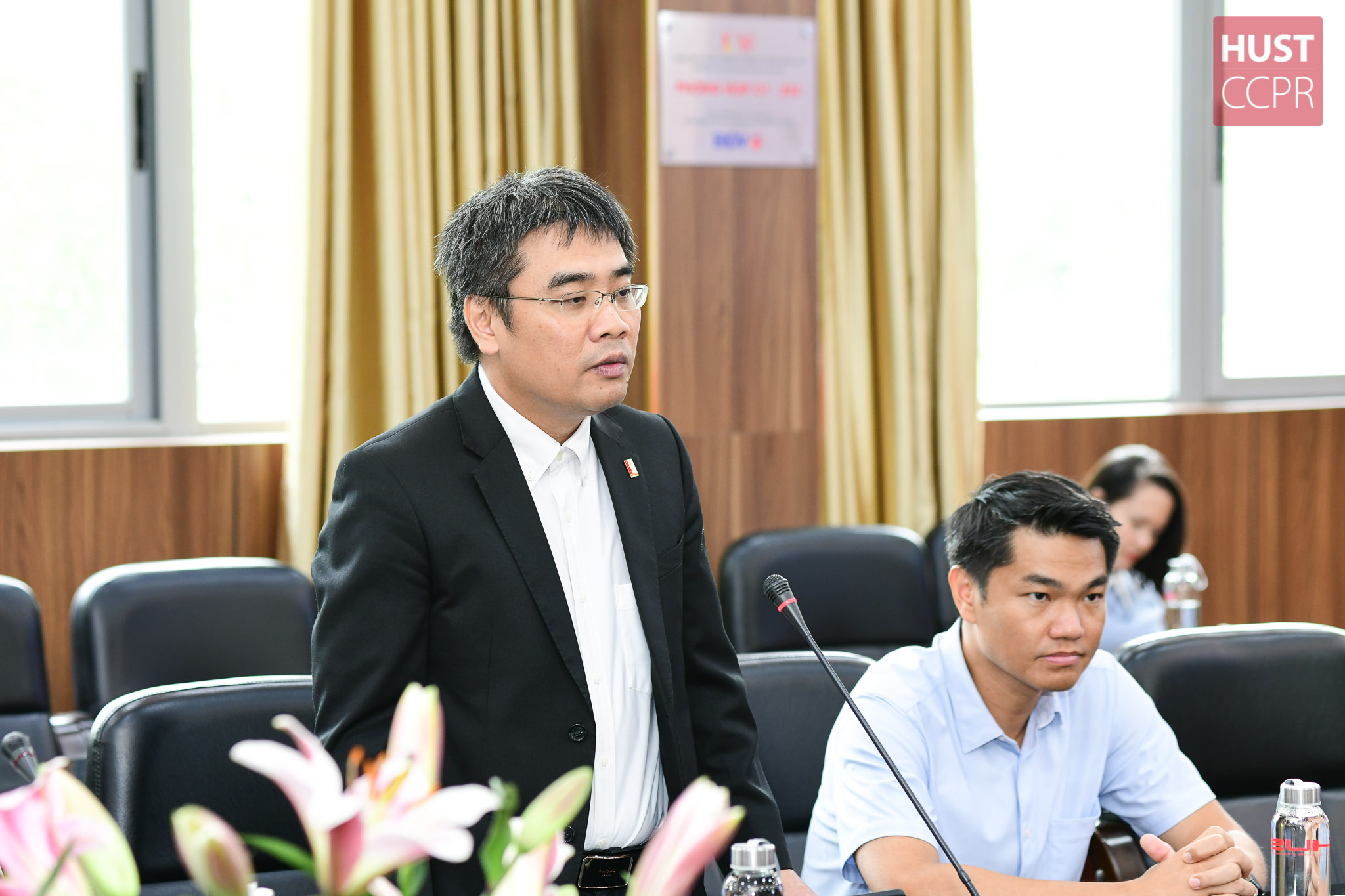 PGS. Huỳnh Đăng Chính, Phó Hiệu trưởng Nhà trường, phát biểu tại buổi lễ ký kết hợp tác