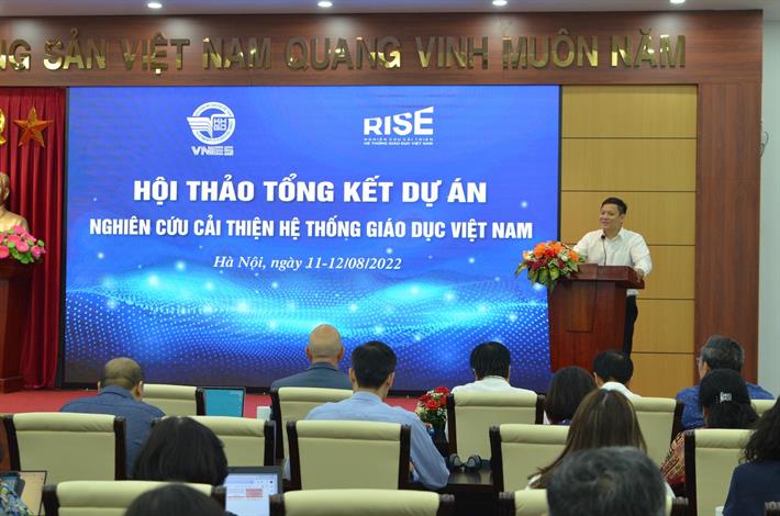 GS.TS Lê Anh Vinh, Viện trưởng Viện Khoa học Giáo dục Việt Nam phát biểu tại Hội thảo