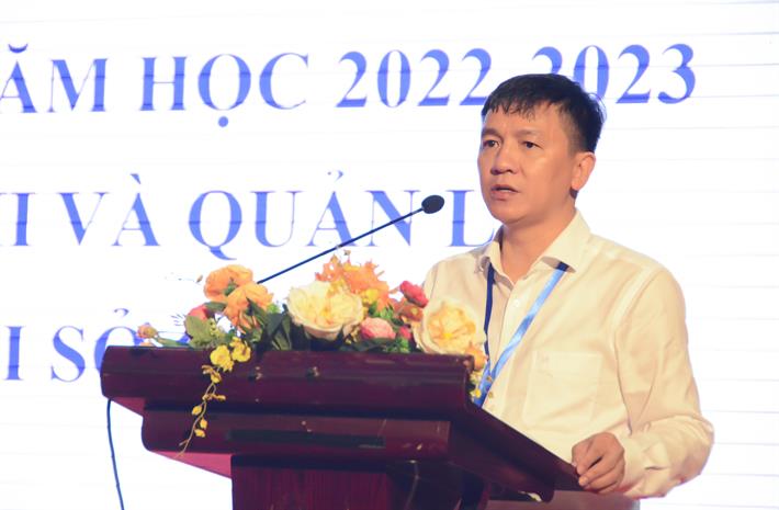 Phạm Quốc Khánh, Phó Cục trưởng Cục Quản lý Chất lượng, Bộ GDĐT báo cáo tại Hội nghị