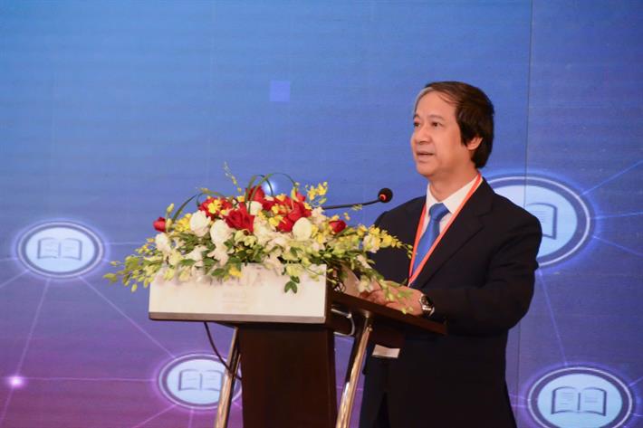 Bộ trưởng Bộ GDĐT Việt Nam Nguyễn Kim Sơn phát biểu khai mạc Hội nghị Bộ trưởng giáo dục ASEAn lần thứ 12