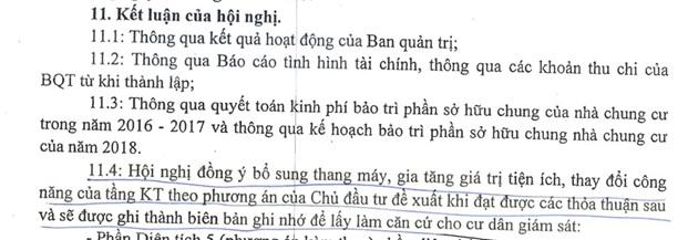 Trích đoạn Biên bản Hội nghị thường niên năm 2016-2017 cụm nhà chung cư Golden Land - N01