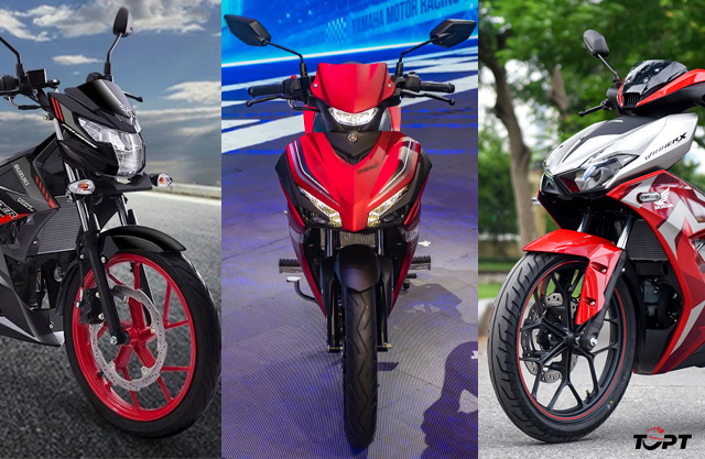 So sánh ba mẫu xe côn tay Honda Winner X, Yamaha Exciter và Suzuki Raider